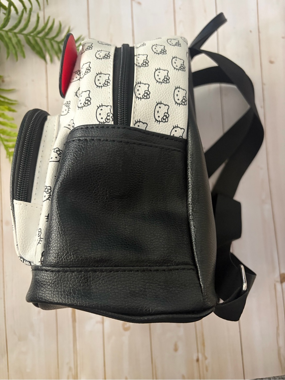 Hello Kitty Black, White & Red Patterned Mini Backpack - Picture 5 of 7